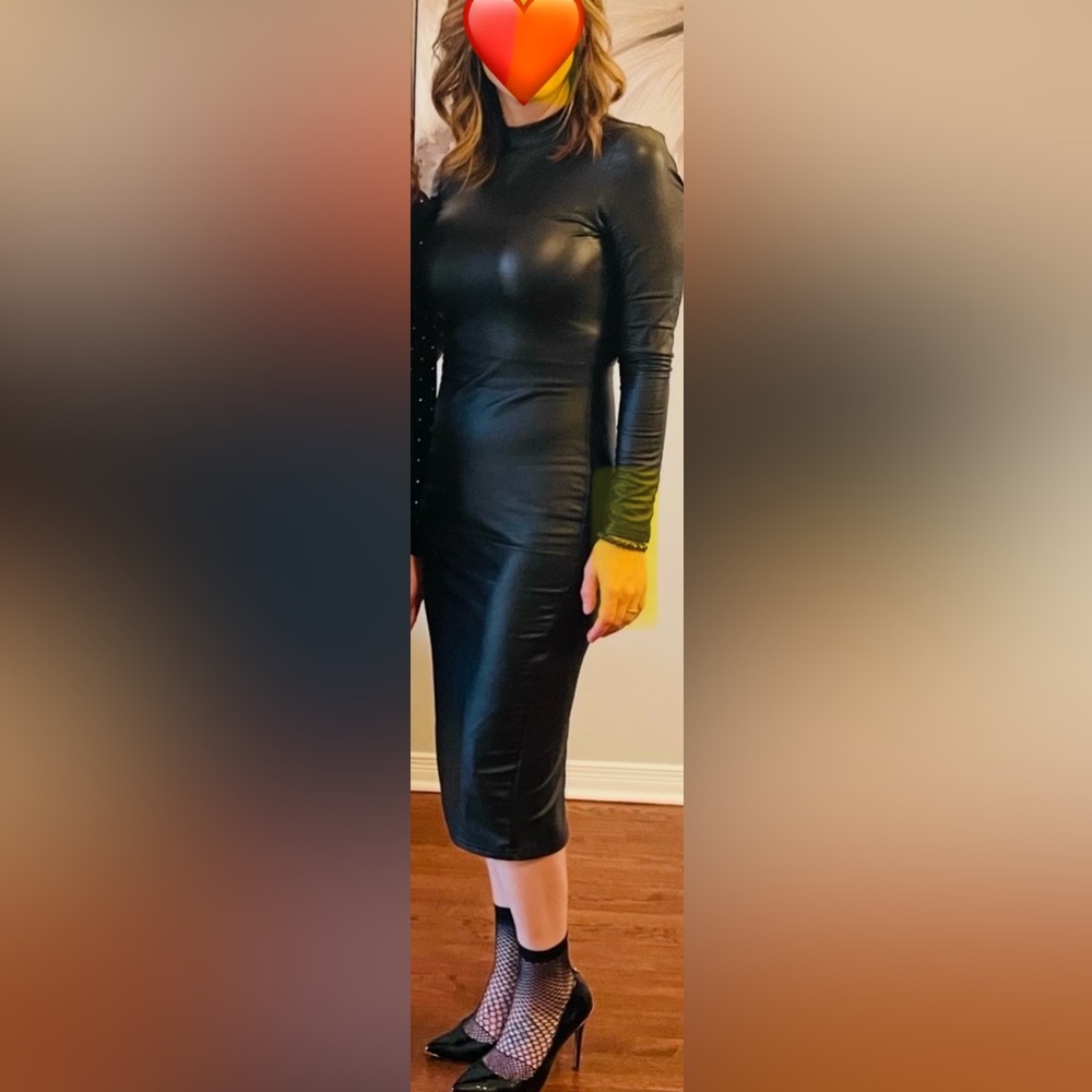 SHEIN Black Long Sleeve Dress